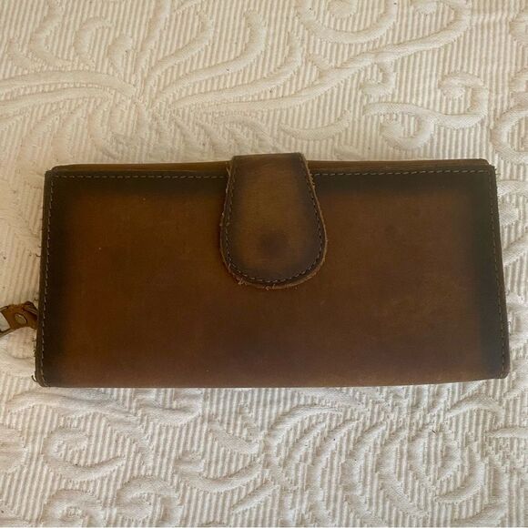 NWOT STS Ranchwear Zip Around Brown Full Wallet Double Sided Organizer - Picture 3 of 5